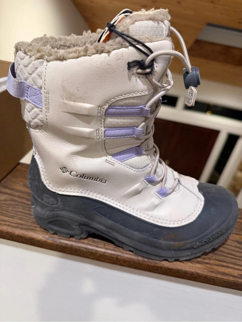 Columbia Youth Bugaboot Celsius Boots - Fawn with Frosted Purple